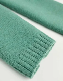 Scarves*DESIGN Skinny Knit Scarf In Dark Sage