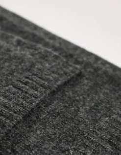 Scarves*DESIGN Skinny Knit Scarf In Grey Charcoal