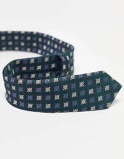 Ties*DESIGN Skinny Tie In Geo Turquoise