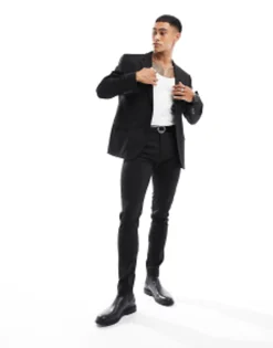 Trousers & Chinos*DESIGN Slim Suit In Black