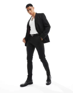 Trousers & Chinos*DESIGN Slim Suit In Black
