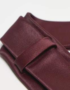 Ties*DESIGN Slim Tie In Burgundy