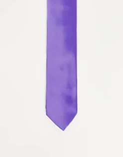 Ties*DESIGN Slim Tie In High Shine Purple