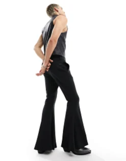 Trousers & Chinos*DESIGN Smart Extreme Flared Trousers In Black