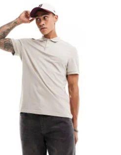 Polo Shirts*DESIGN Smart Pique Polo Shirt In Taupe Pure Chasmere
