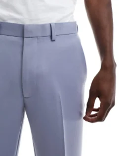 Trousers & Chinos*DESIGN Smart Slim Fit Trousers In Mid Blue