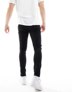 Trousers & Chinos*DESIGN Spray On Chinos In Black