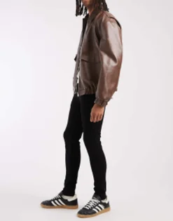 Tall*DESIGN Spray On Jeans With Power Stretch In Black