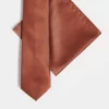 Ties*DESIGN Standard Tie And Pocket Square In Light Brown