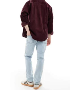 Tall*DESIGN Stretch Slim Jeans In Light Wash Light Wash Blue