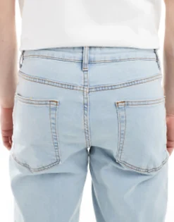Tall*DESIGN Stretch Slim Jeans In Light Wash Light Wash Blue