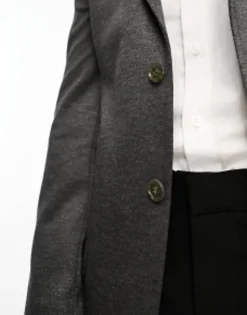 Suits & Tailoring*DESIGN Super Skinny Jersey Blazer In Charcoal