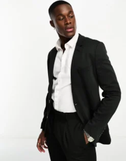 Suits & Tailoring*DESIGN Super Skinny Jersey Blazer In Black