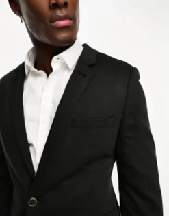 Suits & Tailoring*DESIGN Super Skinny Jersey Blazer In Black