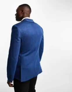 Suits & Tailoring*DESIGN Super Skinny Jersey Blazer In Navy