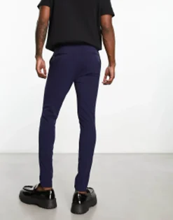 Suits & Tailoring*DESIGN Super Skinny Smart Trousers In Navy