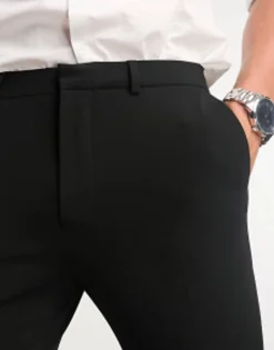 Suits & Tailoring*DESIGN Super Skinny Smart Trouser Pack In Black & Grey Multi