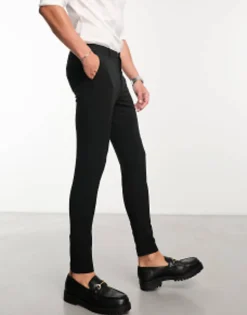 Suits & Tailoring*DESIGN Super Skinny Smart Trouser Pack In Black & Grey Multi