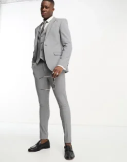 Suits & Tailoring*DESIGN Super Skinny Suit In Grey