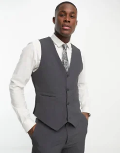 Suits & Tailoring*DESIGN Super Skinny Suit Waistcoat In Charcoal