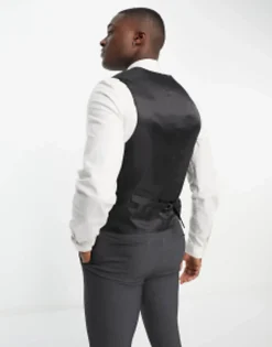 Suits & Tailoring*DESIGN Super Skinny Suit Waistcoat In Charcoal