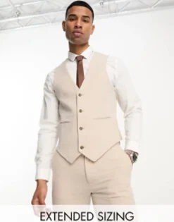 Suits & Tailoring*DESIGN Super Skinny Suit Waistcoat In Stone