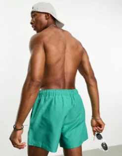 Swimwear*DESIGN Swim Shorts In Short Length In Turquoise Grey Violet