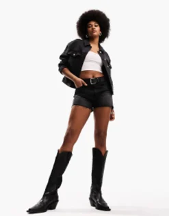 Shorts*Tall Design Denim 'Relaxed' Short In Washed Black