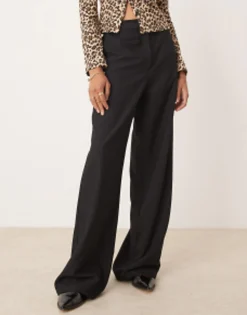 Tall*DESIGN Tall Relaxed Dad Trouser In Black