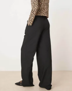 Tall*DESIGN Tall Relaxed Dad Trouser In Black