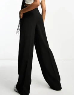 Tall*DESIGN Tall Wide Leg Trouser In Black