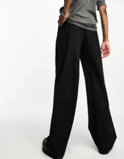 Tall*DESIGN Tall Wide Leg Trouser In Black