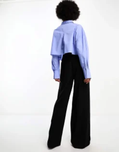 Tall*DESIGN Tall Wide Leg Trouser In Black