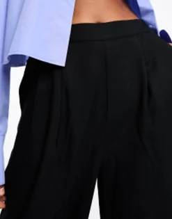 Tall*DESIGN Tall Wide Leg Trouser In Black