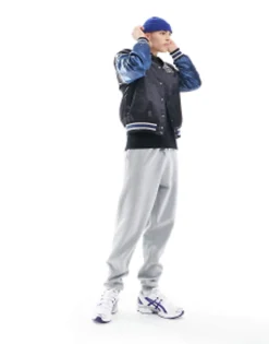 Tracksuits*DESIGN Tapered Heavyweight Joggers In Grey Grey Marl