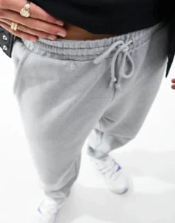 Tracksuits*DESIGN Tapered Heavyweight Joggers In Grey Grey Marl