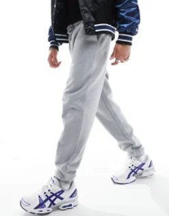 Tracksuits*DESIGN Tapered Heavyweight Joggers In Grey Grey Marl