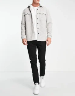 Tall*DESIGN Tapered Jeans In Black
