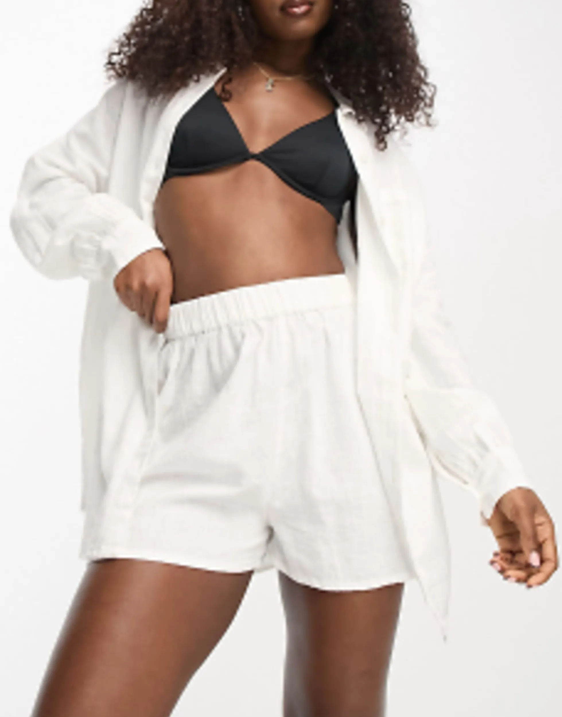 Swimwear & Beachwear*DESIGN Textured Beach Co Ord In White