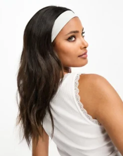 Hair Accessories*DESIGN Thin Jersey Headband In Light Grey Marl