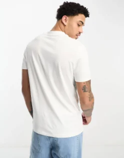 Tall*DESIGN T-Shirt With Crew Neck In White