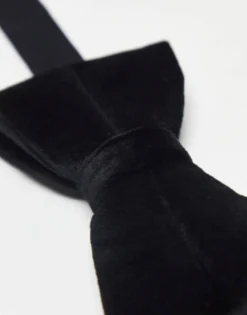 Ties*DESIGN Velvet Bow Tie In Black