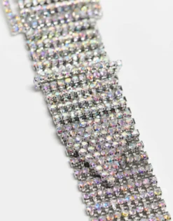 Belts*DESIGN Waist And Hip Embellished Crystal Belt Silver