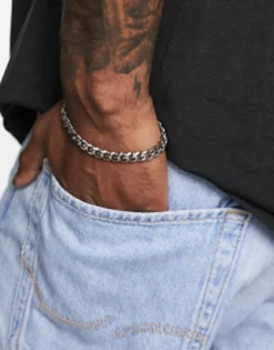 Gifts*DESIGN Waterproof Stainless Steel Chain Bracelet In Tone Silver
