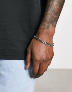 Gifts*DESIGN Waterproof Stainless Steel Chain Bracelet In Tone Silver