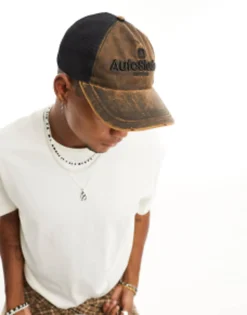 Caps & Hats*DESIGN Waxed Trucker Cap In Washed Brown