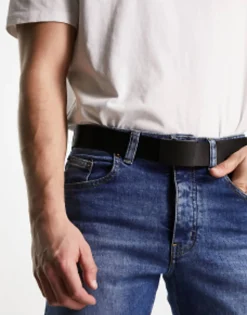 Belts*DESIGN Webbing Belt With Matte Buckle In Black