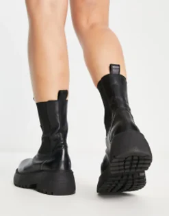Chelsea Boots*DESIGN Wide Fit Adelaide Leather Chelsea Boots In Black Black Leather