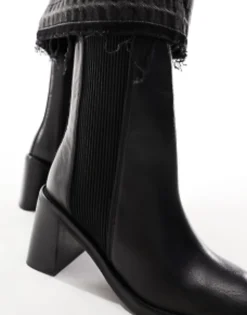 Chelsea Boots*DESIGN Wide Fit Ratings Leather Chelsea Boots In Black Black Leather