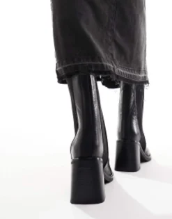 Chelsea Boots*DESIGN Wide Fit Ratings Leather Chelsea Boots In Black Black Leather